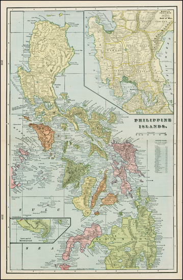 60-Philippines Map By George F. Cram