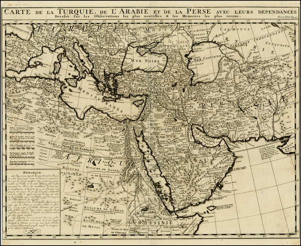 51-Mediterranean, Middle East, Turkey & Asia Minor, Egypt and North Africa Map By Henri Chatel