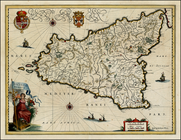 11-Italy and Balearic Islands Map By Willem Janszoon Blaeu