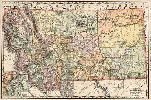 22-Plains and Rocky Mountains Map By William Rand  &  Andrew McNally