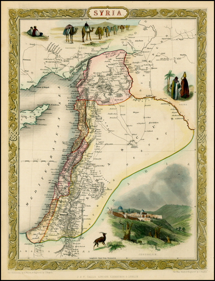 59-Middle East and Holy Land Map By John Tallis