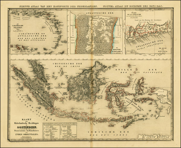 17-Caribbean, South America, Southeast Asia and West Africa Map By Philippe Marie Vandermaelen