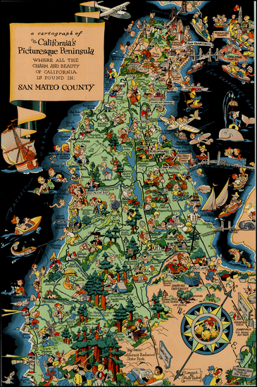 62-California Map By Ruth Taylor White