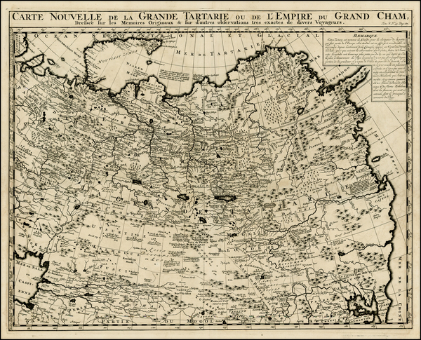 21-Central Asia & Caucasus, Holy Land and Russia in Asia Map By Henri Chatelain