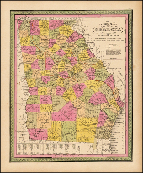 16-Southeast Map By Samuel Augustus Mitchell