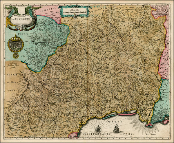 68-France Map By Willem Janszoon Blaeu