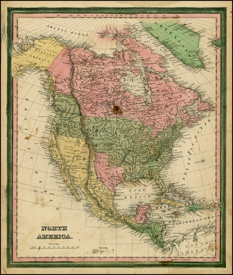 87-Texas and North America Map By Henry Schenk Tanner