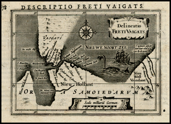 9-Polar Maps, Russia and Baltic Countries Map By Pieter Bertius