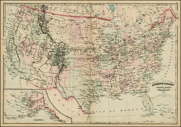 61-United States Map By Asher  &  Adams