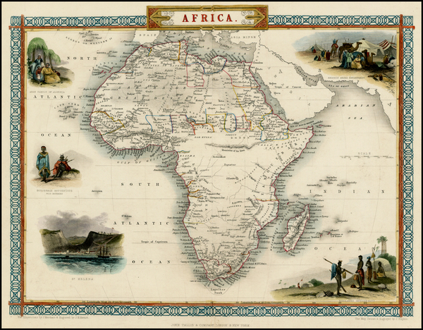 79-Africa and Africa Map By John Tallis