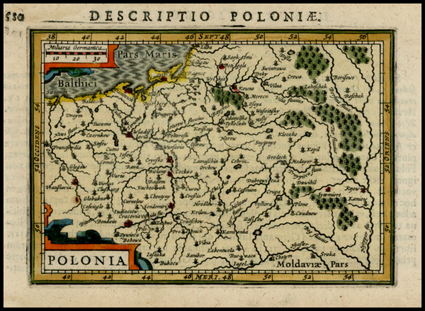 69-Poland and Baltic Countries Map By Pieter Bertius