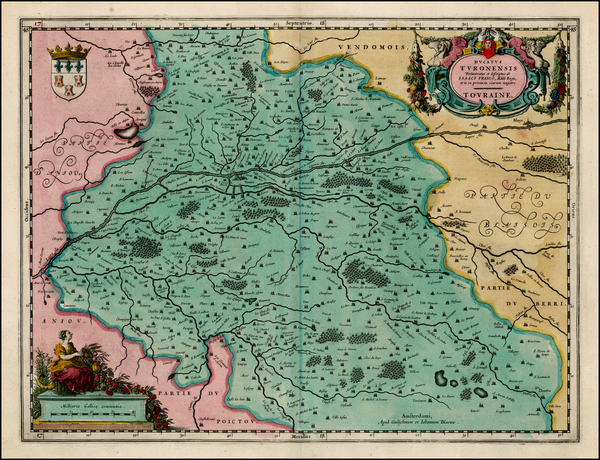 53-France Map By Willem Janszoon Blaeu