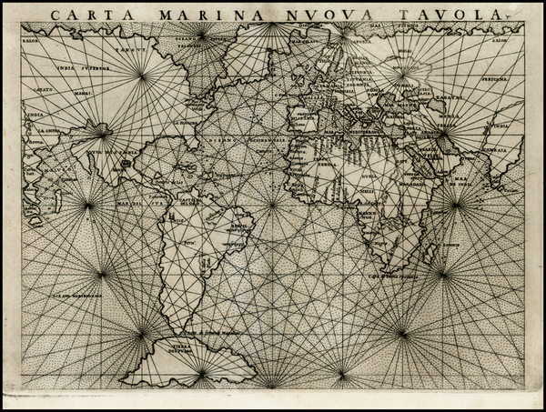 58-World and World Map By Girolamo Ruscelli