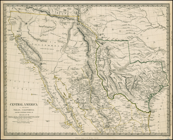 64-Texas, Southwest, Rocky Mountains and California Map By SDUK