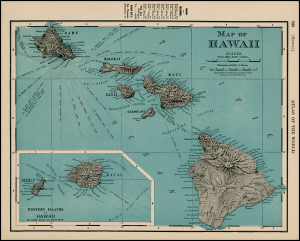 85-Hawaii and Hawaii Map By Rand McNally & Company