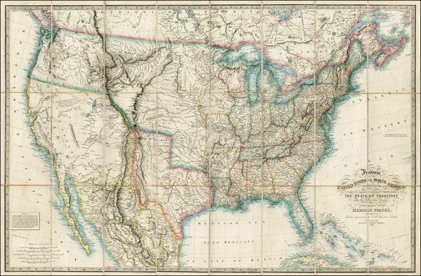 9-United States, Texas, Plains, Southwest, Rocky Mountains and California Map By Richard Holmes L