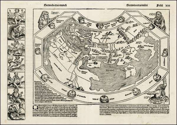 93-World and World Map By Hartmann Schedel