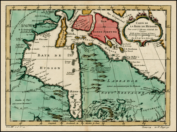 16-Polar Maps and Canada Map By Jacques Nicolas Bellin