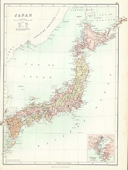 49-Asia and Japan Map By Adam & Charles Black