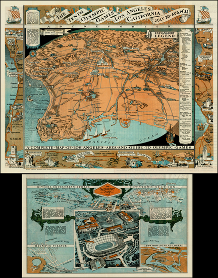 45-California Map By Mary Hall Atwood