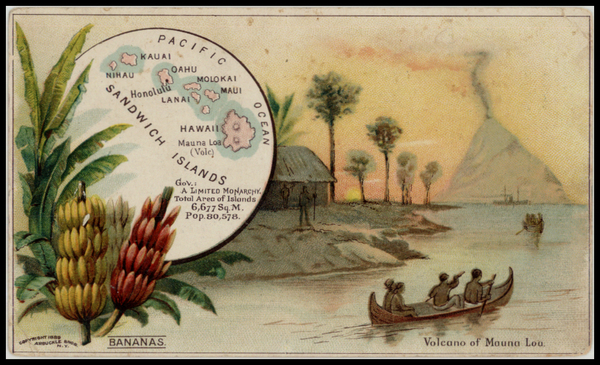 7-Hawaii and Hawaii Map By Arbuckle Brothers Coffee Co.