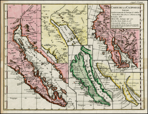 66-Baja California and California Map By Denis Diderot / Didier Robert de Vaugondy