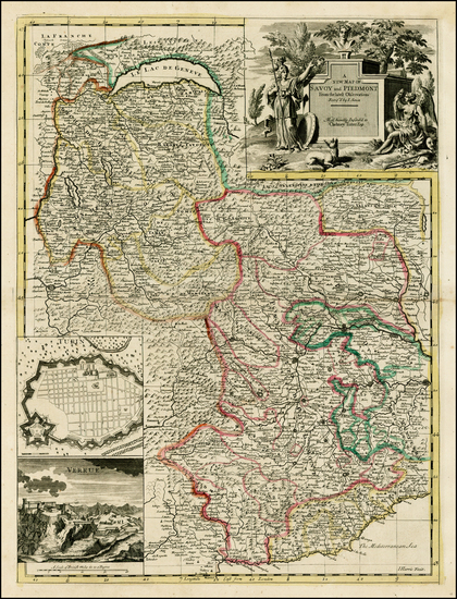20-Switzerland and Italy Map By John Senex