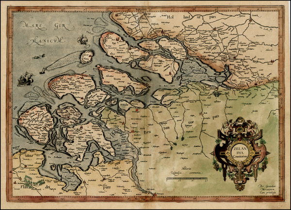 33-Netherlands Map By  Gerard Mercator