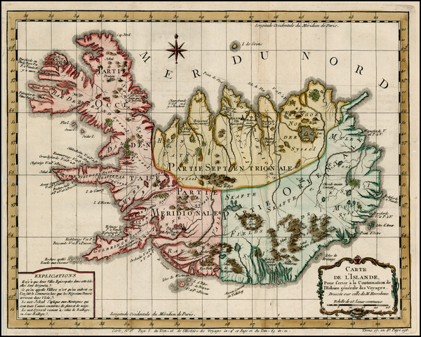 99-Polar Maps and Atlantic Ocean Map By Jacques Nicolas Bellin