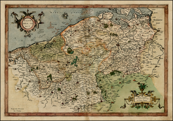 50-Netherlands Map By  Gerard Mercator