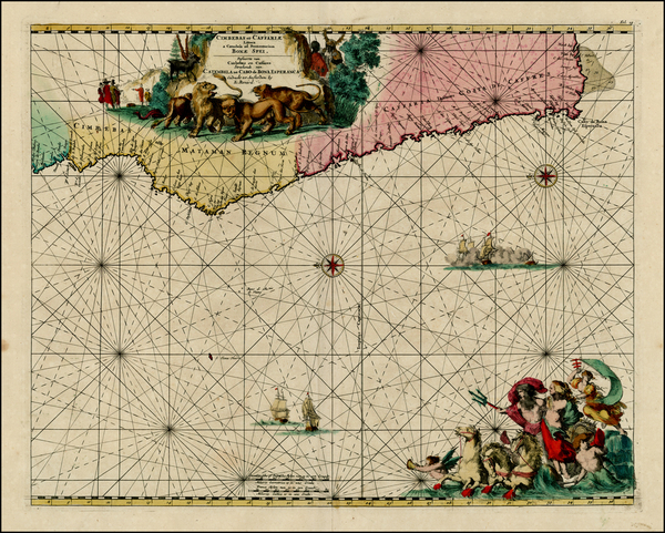 77-South Africa and West Africa Map By Louis Renard