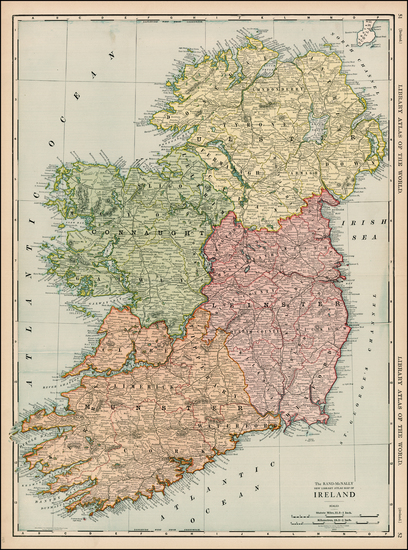 47-Ireland Map By William Rand  &  Andrew McNally