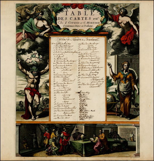 13-Title Pages and Curiosities Map By Johannes Covens  &  Cornelis Mortier