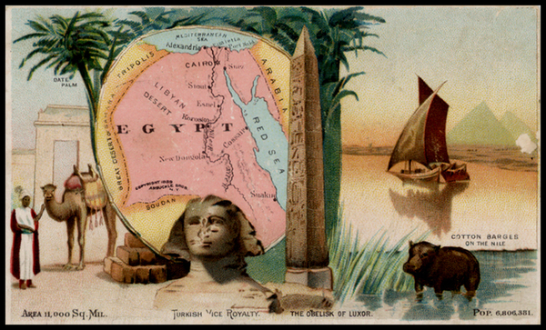 74-Egypt Map By Arbuckle Brothers Coffee Co.