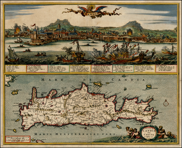 25-Balearic Islands and Greece Map By Nicolaes Visscher I