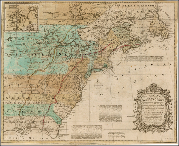 17-United States, Mid-Atlantic, Southeast and North America Map By John Huske