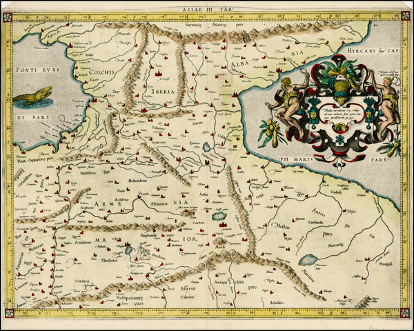 91-Turkey & Asia Minor and Russia in Asia Map By  Gerard Mercator