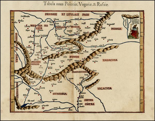 26-Poland, Russia, Hungary and Romania Map By Lorenz Fries