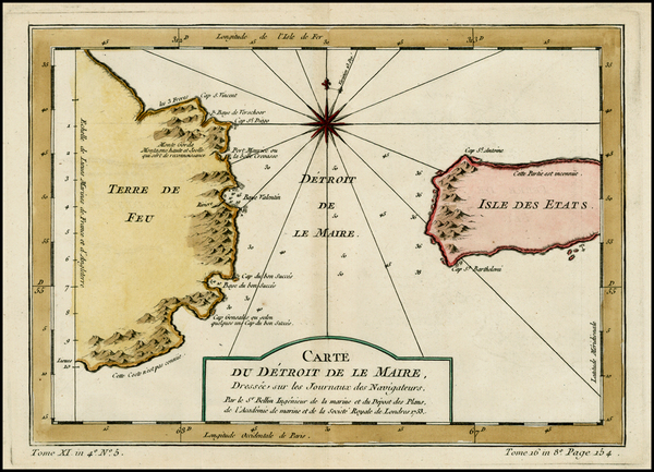 31-South America Map By Jacques Nicolas Bellin