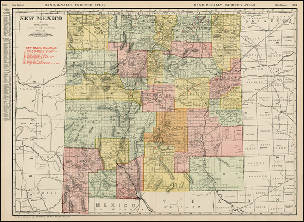 63-Southwest and Rocky Mountains Map By Rand McNally & Company