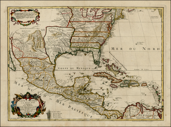 79-United States, South, Southeast, Texas, Southwest, Rocky Mountains and Caribbean Map By Jean An