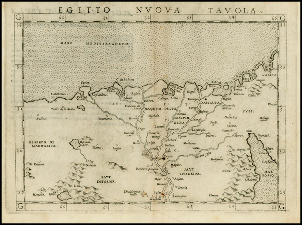 100-Middle East, Egypt and North Africa Map By Girolamo Ruscelli