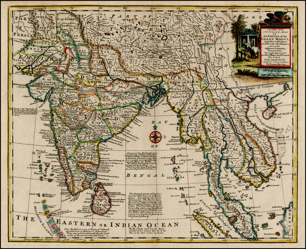 57-Southeast Asia and Central Asia & Caucasus Map By Emanuel Bowen