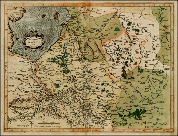 12-Netherlands Map By  Gerard Mercator