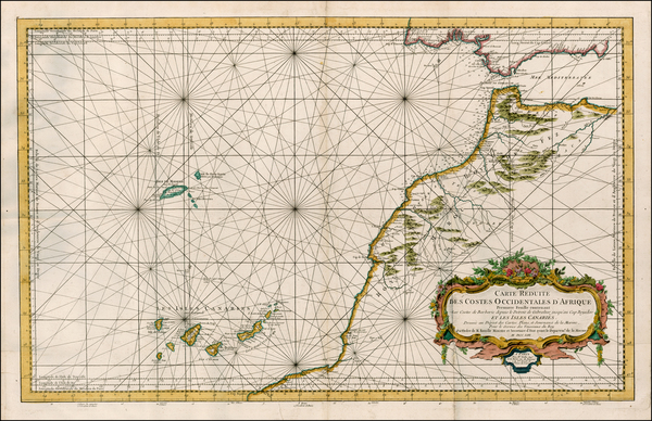 65-Atlantic Ocean, North Africa and West Africa Map By Depot de la Marine