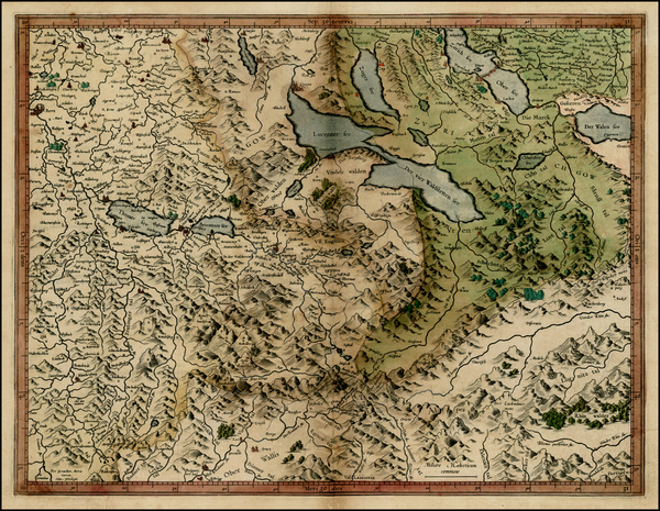 17-Switzerland Map By  Gerard Mercator