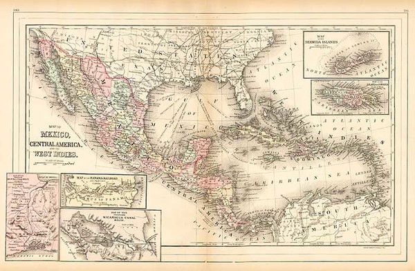 18-Southwest, Mexico and Caribbean Map By William Bradley