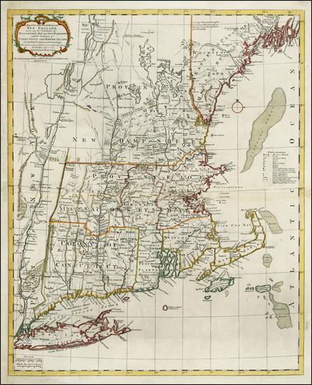 93-New England Map By Carington Bowles