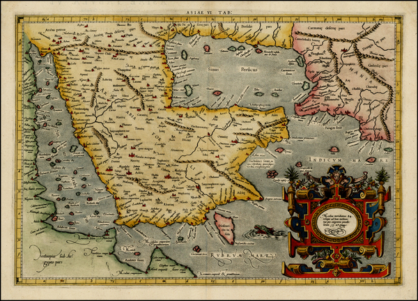 81-Middle East Map By  Gerard Mercator