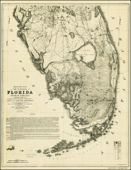 7-Florida Map By United States War Dept.